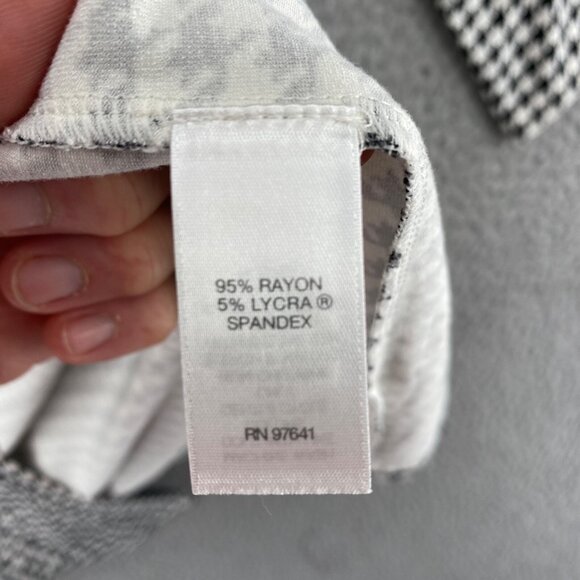 J Jill Sweater Womens Small Black Houndstooth Wearever Cardigan 3/4 Sleeves Knit - Picture 6 of 10